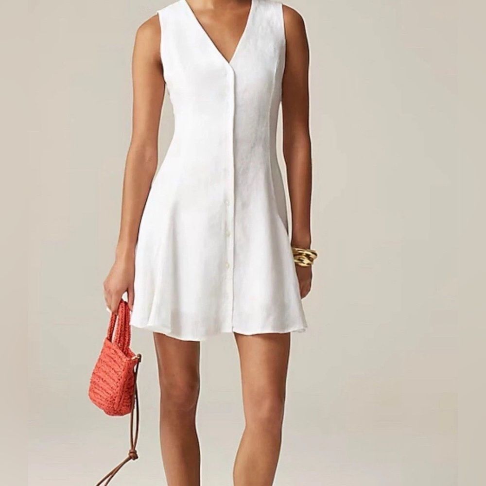 J.Crew Tall Linen mini dress NWT Size 10